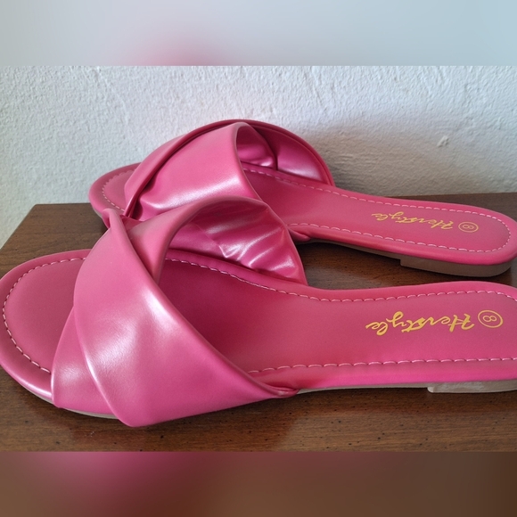 Herstyle Pink Women's Flats Sandals Size 8 - Picture 5 of 6